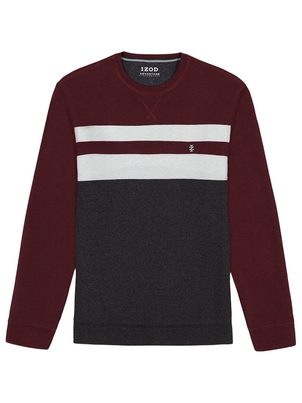New! IZOD Advantage Performance Fleece Sweatshirt Crew Neck Men's XXL Colorblock